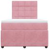 vidaXL Cama box spring con colch&oacute;n terciopelo rosa 120x190 cm