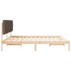 vidaXL Estructura de Cama con Cabecera Tapizada Taup&eacute; 200 x 200 cm