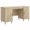 vidaXL Escritorio Roble Sonoma 142,5 x 50 x 75 cm Madera de Ingenier&iacute;a