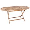 vidaXL Mesa de jard&iacute;n plegable Natural 160 x 80 x 76 cm