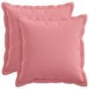 vidaXL Funda de almohada 2 pcs HOUTEN Rosa 30 x 30 cm Lino Sint&eacute;tico