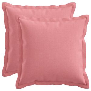 vidaXL Funda de almohada 2 pcs HOUTEN Rosa 30 x 30 cm Lino Sint&eacute;tico