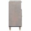 vidaXL Aparador Gris y dorado 60 x 33 x 75 cm Madera de mango maciza