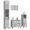 vidaXL Juego muebles de ba&ntilde;o 4 pzas madera contrachapada gris hormig&oacute;n