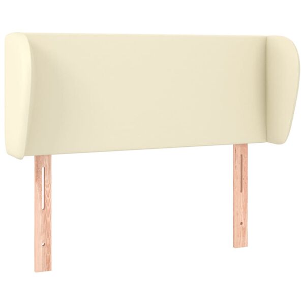 vidaXL Cabecero de cuero sint&eacute;tico color crema 93x23x78/88 cm