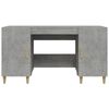 vidaXL Escritorio de madera contrachapada gris hormigón 140x50x75 cm