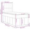 vidaXL Cama box spring con colch&oacute;n tela azul 100x200 cm