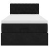 vidaXL Estructura cama otomana colch&oacute;n terciopelo negro 90x200 cm
