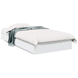 vidaXL Cama con cajones madera de ingenier&iacute;a blanca 75x190 cm