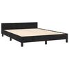 vidaXL Estructura de cama sin colch&oacute;n terciopelo negro 140x200 cm