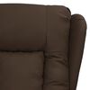 vidaXL Sill&oacute;n elevable cuero sint&eacute;tico marr&oacute;n