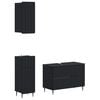 vidaXL Juego de armarios de ba&ntilde;o de 3 piezas ZWOLLE Negro