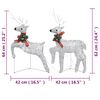 vidaXL Renos de Navidad 6 unidades 120 LED plateado