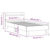vidaXL Estructura de cama cabecero luces LED roble ahumado 90x200 cm