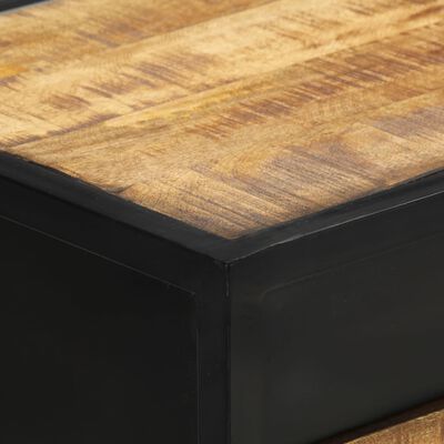 vidaXL Mesa consola de madera rugosa de mango 110x35x75 cm