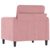 vidaXL Sillón de terciopelo rosa 60 cm