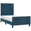 vidaXL Estructura de cama sin colch&oacute;n terciopelo azul oscuro 80x200 cm