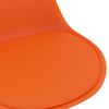 vidaXL Sillas de comedor giratorias 2 uds cuero sint&eacute;tico naranja