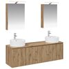 vidaXL Juego de Muebles de Ba&ntilde;o 5 pcs Roble Artesanal