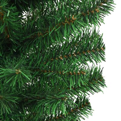 vidaXL Árbol de Navidad artificial invertido con soporte verde 150 cm
