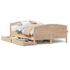 vidaXL Estructura de cama sin colch&oacute;n madera maciza de pino 135x190 cm