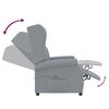 vidaXL Sill&oacute;n orejero reclinable el&eacute;ctrico de tela gris claro