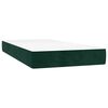 vidaXL Cama box spring con colch&oacute;n terciopelo verde oscuro 100x200 cm