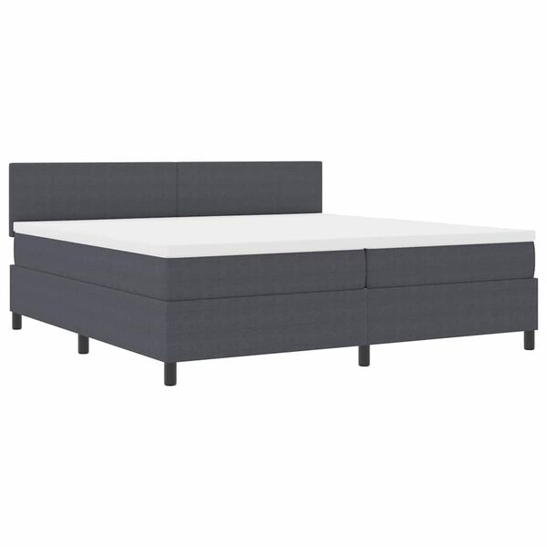vidaXL Cama tipo Box Spring Gris Oscuro y 200 x 200 cm Tela de Pana