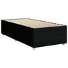 vidaXL Cama box spring con colch&oacute;n tela negro 100x200 cm