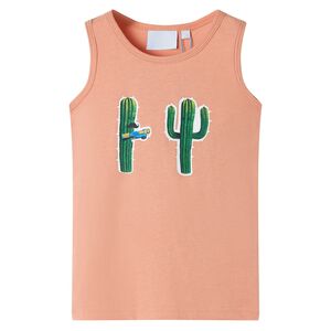 Camiseta de tirantes infantil naranja claro 128