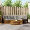 vidaXL Conjunto de sof&aacute;s de exterior 5 pcs Gris Natural y Claro