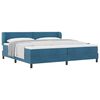 vidaXL Cama tipo Box Spring Azul oscuro 200 x 200 cm Terciopelo