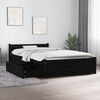 vidaXL Estructura de cama con cajones negro 90x200 cm