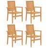 vidaXL Sillas de jard&iacute;n apilables 4 uds madera de teca 56,5x57,5x91 cm