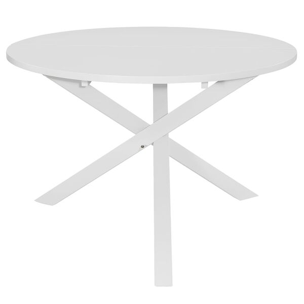 vidaXL Juego de muebles de comedor 5 piezas MDF blanco