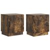 vidaXL Mesita de Noche 2 pcs Roble Ahumado 43 x 34,5 x 47 cm