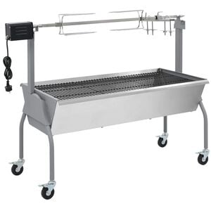 Parrilla De Barbacoa Con Asador Y Motor El&eacute;ctrico
