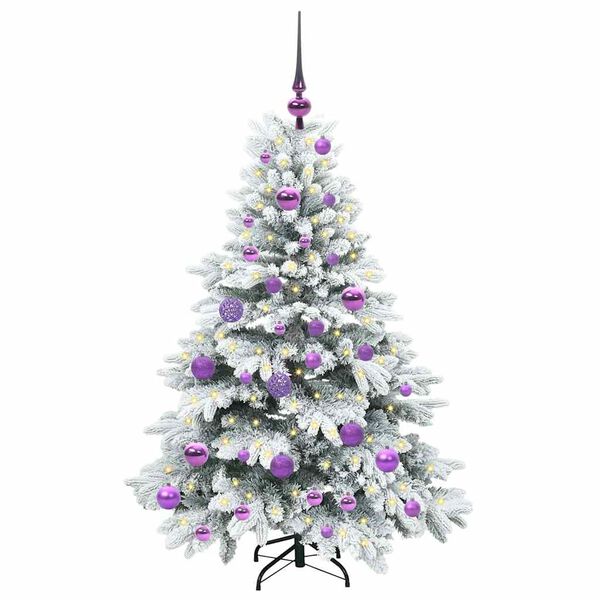 vidaXL Árbol de Navidad artificial con 150 LED Verde 120 cm PE y PVC