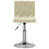 vidaXL Silla de comedor giratoria de terciopelo crema