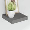 vidaXL Estante flotante de pared MDF gris brillo 23x23,5x3,8 cm