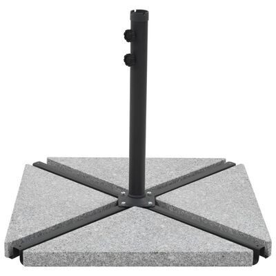 vidaXL Base de peso de sombrilla de granito triangular gris 15 kg