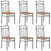 vidaXL Sillas de comedor 6 unidades MDF marr&oacute;n