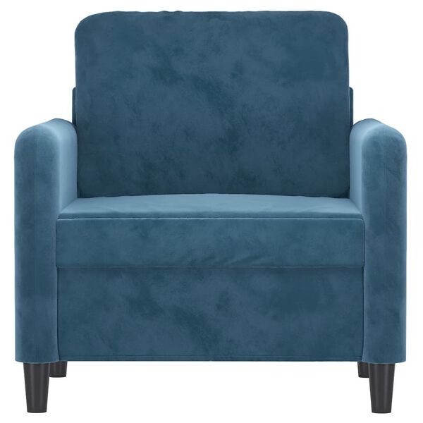 vidaXL Sill&oacute;n de terciopelo azul 60 cm