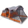 vidaXL Tienda de campa&ntilde;a familiar t&uacute;nel 8 personas impermeable naranja