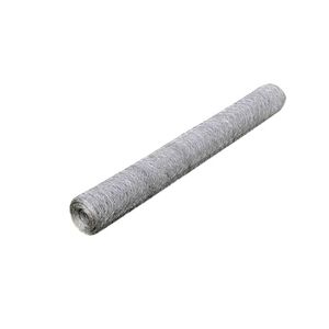 vidaXL Malla de alambre de acero galvanizado plateada 25x1 m
