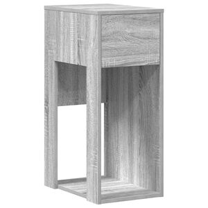 vidaXL Torre de ordenador con caj&oacute;n gris sonoma 30x44x74 cm