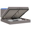 vidaXL Cama tipo otomana con colch&oacute;n y LED Topo 200 x 200 cm Tela