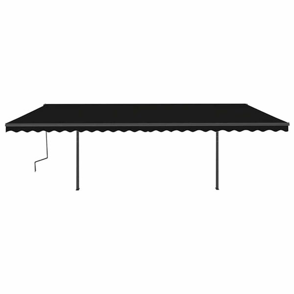 vidaXL Toldo retr&aacute;ctil autom&aacute;tico con postes gris antracita 6x3 m