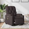 vidaXL Sill&oacute;n reclinable de masaje el&eacute;ctrico tela marr&oacute;n oscuro