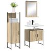 vidaXL Juego de muebles de ba&ntilde;o 3 pcs Marr&oacute;n Madera contrachapada
